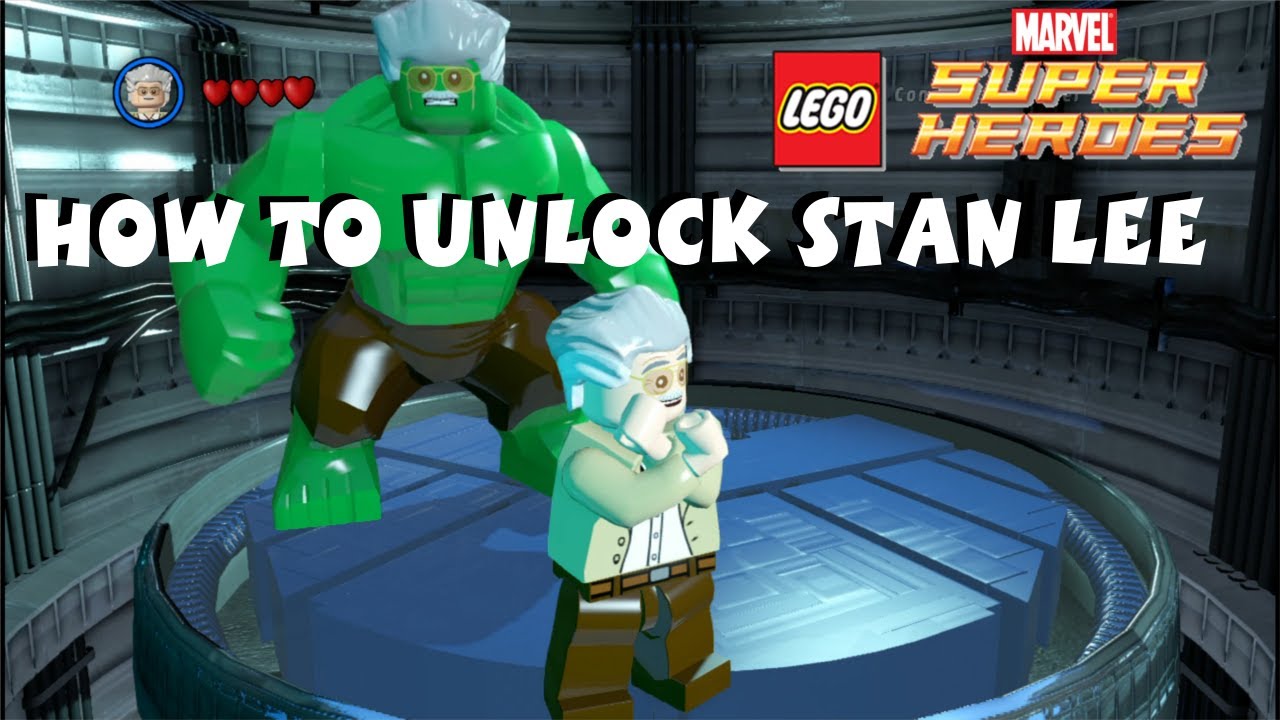 Lego Marvel Super Heroes - How to Unlock Stan Lee - All 50 Stan Lee in Locations - 720P - YouTube