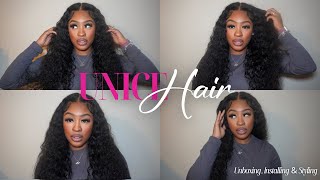 THE PERFECT BEACH HAIR | 24' WATER WAVE WIG INSTALL | UNICE HAIR ♡