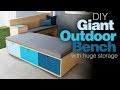 Outdoor Storage Bench / How To Build Patio Furniture / Woodworking