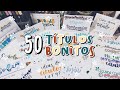 50 TÍTULOS BONITOS 🌟(largos, cortos, sin/con lettering, diversos materiales)