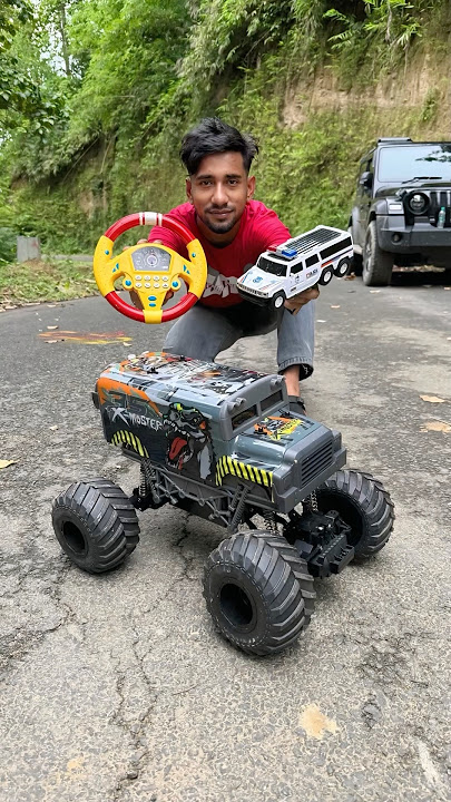 Police van 🚐 and RC Powerful Monster Truck 😀🔥