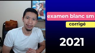 examen national math blanc 2021 corrigé sm امتحان وطني  تجريبي الرياضيات مع التصحيح 2021 علوم رياضية