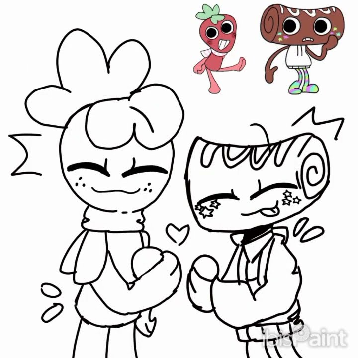 Drawing sprout x cosmo btw I was force by my cousin to draw this # ...