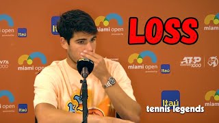 Carlos Alcaraz after Loss "Surprised me level of Sinner" - Miami 2023