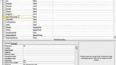 Microsoft Access 2010 - The Primary Key - Tutorial