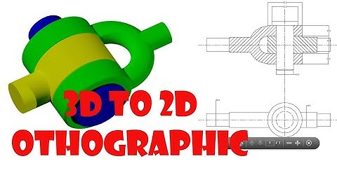 Assembly drawing of knuckle joint || Orthographic projection || Auto CAD 2018