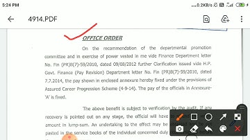 Office Order regarding Assured Career Progression Scheme (4-9-14)