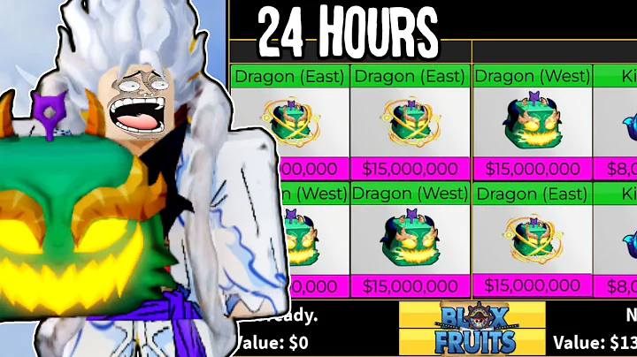 Trading NEW DRAGON FRUITS for 24 Hours in Blox Fruits
