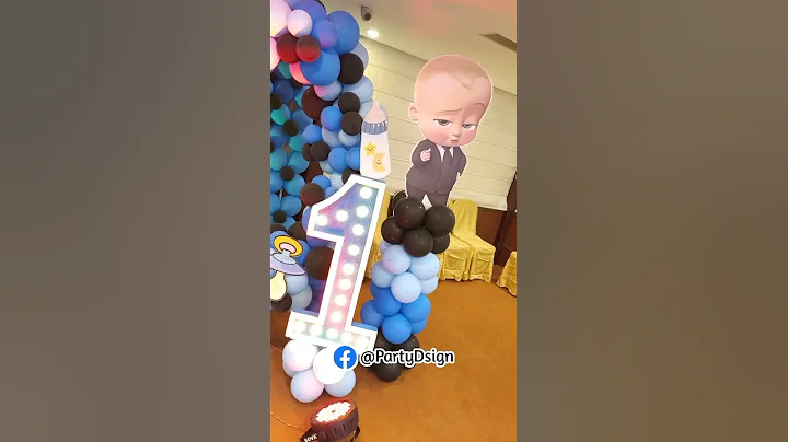 Boss Baby Theme Birthday Party / Boss Baby Balloon Decoration #shorts