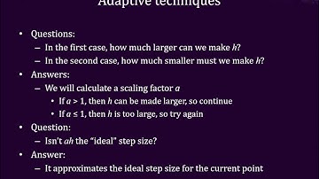 7.1.1.2 Adaptive techniques for 1st-order initial-value problem solvers