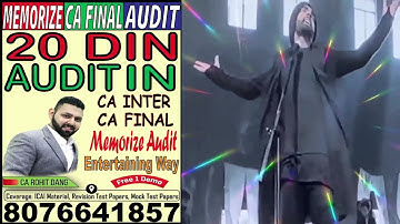 Memorize CA Inter Final Audit Law Concepts in 20 Days #cainter #cafinal #law #audit  #caintermediate