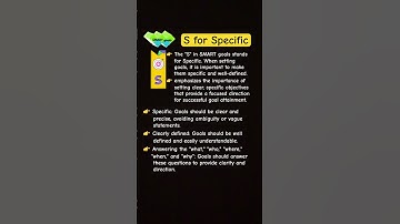 S for Specific - SMART Goals #mba #shorts #smart #goals