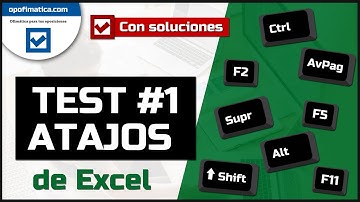 ✅❌ Preguntas de Test - Atajos de teclado en Excel (Examen #1) (Con soluciones) (Excel basico)