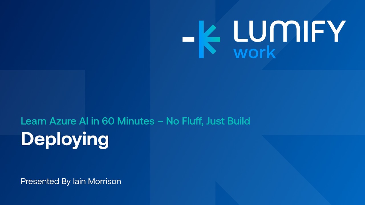 How to Deploy AI Models in Azure | Learn Azure AI in 60 Minutes Webinar ...