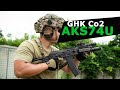 GHK AKS74U Co2, Shooting AK for the first time.