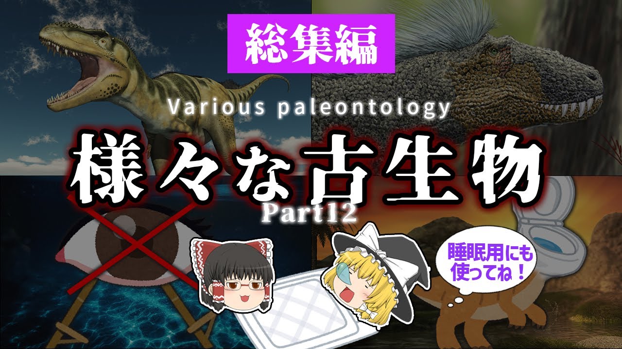 【睡眠用・ゆっくり解説】様々な古生物 Part.12　新種恐竜/熊/中二病【広告最初のみ　途中広告なし】