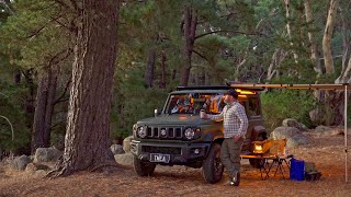 SLEEPING IN MY JIMNY | SOLO CAR CAMP OVERNIGHT | Teralume Lights install | Bluetti AC240