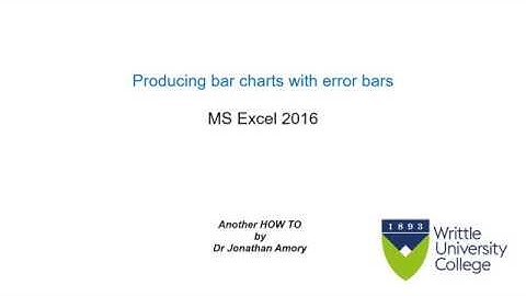Bar charts with error bars in Microsoft Excel - Writtle University College How To