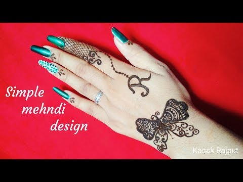 R Letter Mehndi Design Simple Mehndi Design For Back Hand Best Mehndi Design By Kasak Rajput