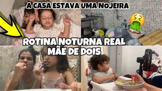 Rotina noturna real mãe de dois | limpando a casa ?