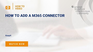 How To Add a M365 Connector with Keepit