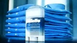 Gillette Clinical Strengh Anti-Persperant Deodirant Commercial