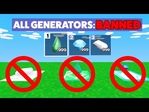 Bedwars, but ALL GENERATORS ARE BANNED! (Roblox)