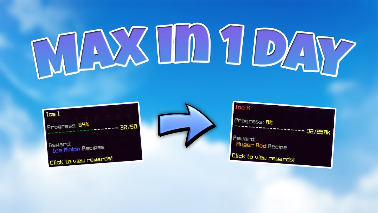 How to max out your ice collection in 1 day (hypixel skyblock) YouTube