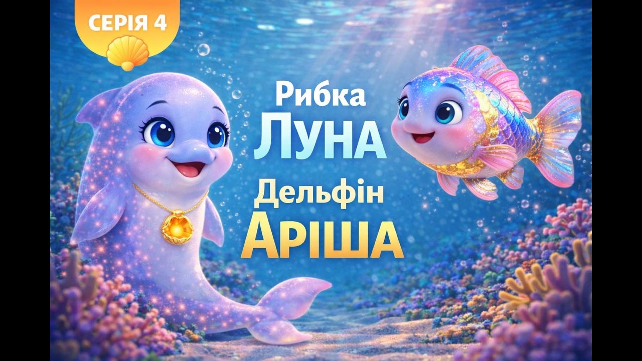 Рибка Луна і Дельфін Аріша | Серія 4 | Казка на ніч для дітей 🌙 Підводна історія дружби