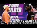 EPIC FACE-OFF! Tyson Fury And Deontay Wilder Exchange Ice Cold Stares For Over FIVE MINUTES 🥶