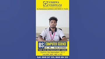 From Classroom to Career in AI | BS Computer Science @ Vishwa Vishwani