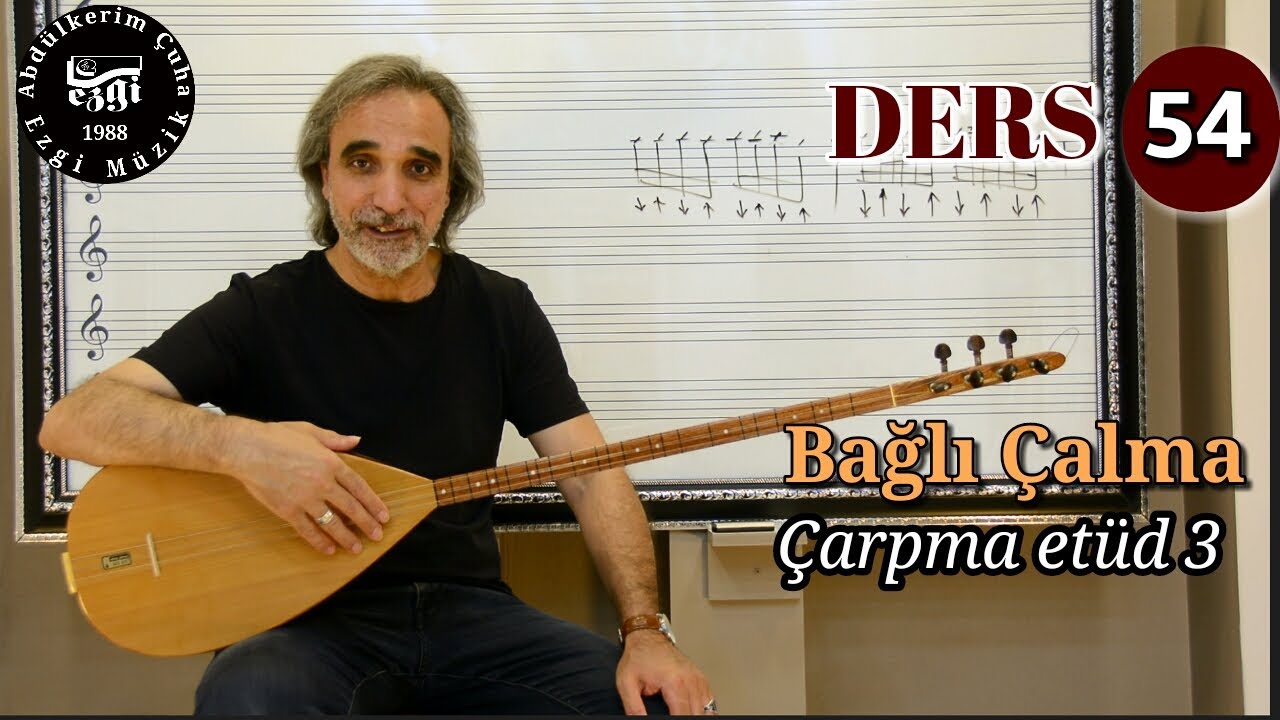DERS 54 Re kararlı Kürdi ve Hicaz dizisinde bağlı çalma alıştırmaları  3