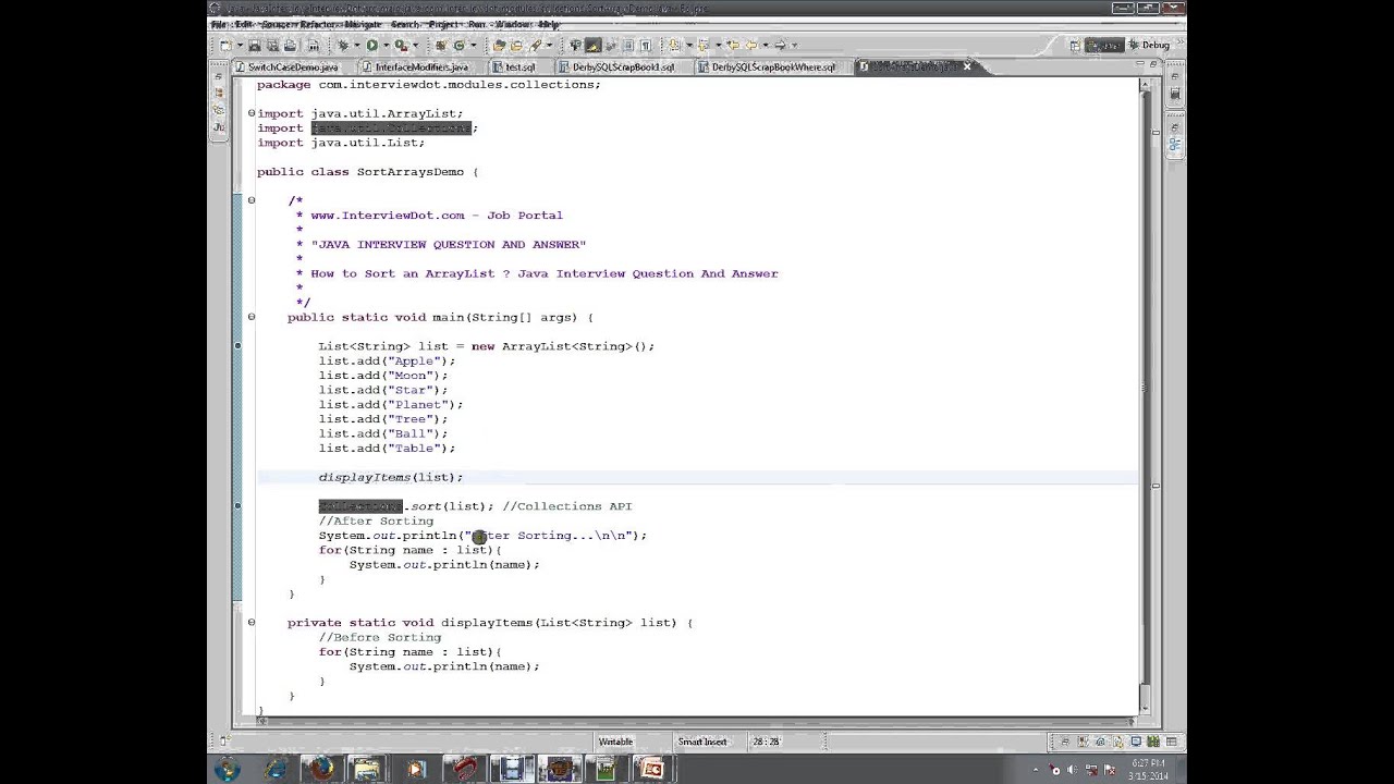 HOW TO SORT LIST IN JAVA YouTube