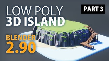 Low Poly CLIFF Blender 2.90 | PART 3 |