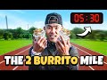 Eating 2 Chipotle burritos before trying to run a mile in under 6 minutes…