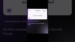 Surah Quraish (Quraish) 106-Juz 30 #Hifz #quran #quranlyapp #shortsurah #tajweed #surah #quranmemori