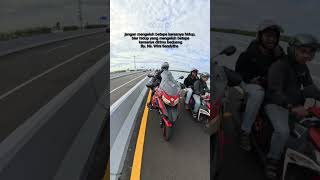 melintasi jalan d atas laut dengan TRK 502 #benelli #benellitrk502 #otomotif #bigbike