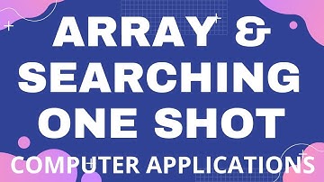 Arrays | Computer Application ICSE Class 10 | @sirtarunrupani