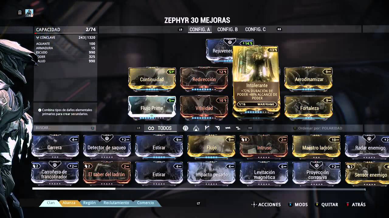 Zephyr Build Op Warframe 15 1 Youtube