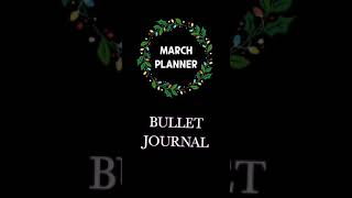 Simple March Planner March Bullet Journal By Sreeparvathy