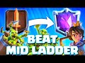 HOW TO DESTROY MID LADDER WITH LOG BAIT IN CLASH ROYALE😈