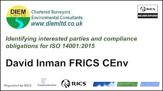 Identifying interested parties and compliance obligations for ISO 14001:2015