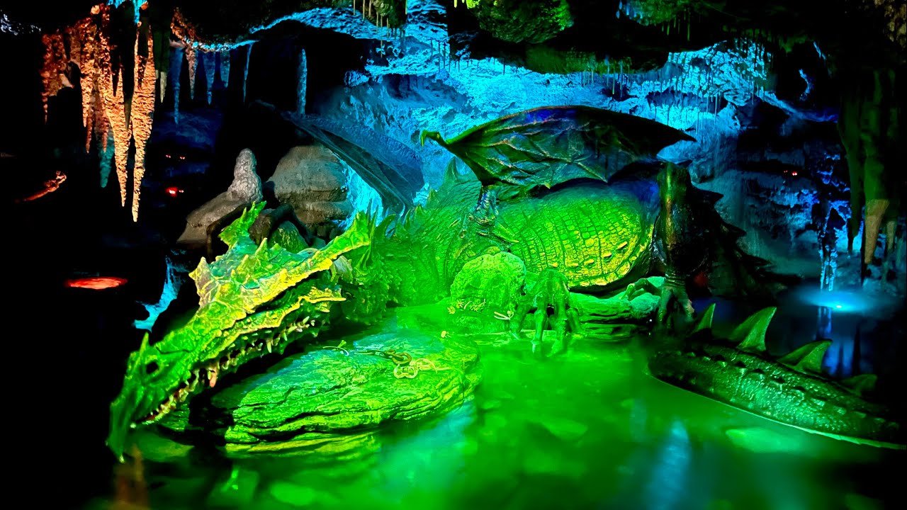 La Tanière du Dragon at Disneyland Paris - Audio-Animatronic Dragon Under Sleeping Beauty Castle