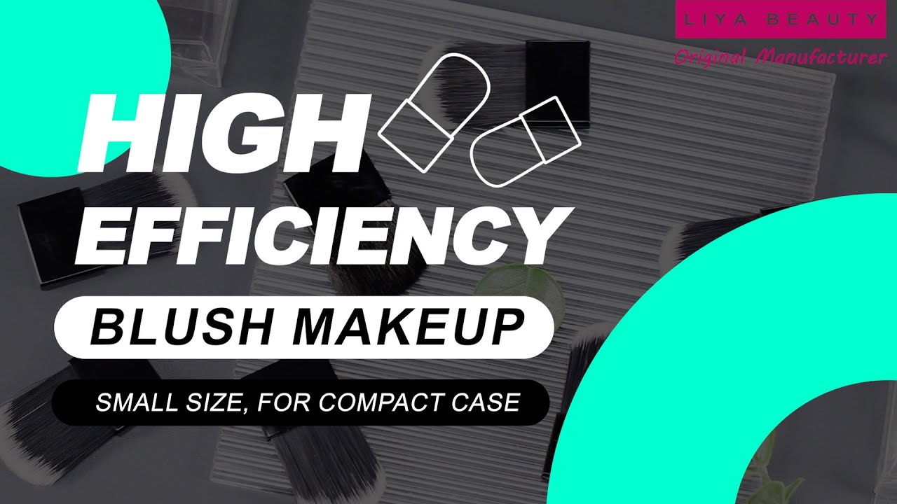 Black Color Makeup Kabuki Brush Nylon Hair Cosmetics Compact Brush Blush Powder Beauty Tools