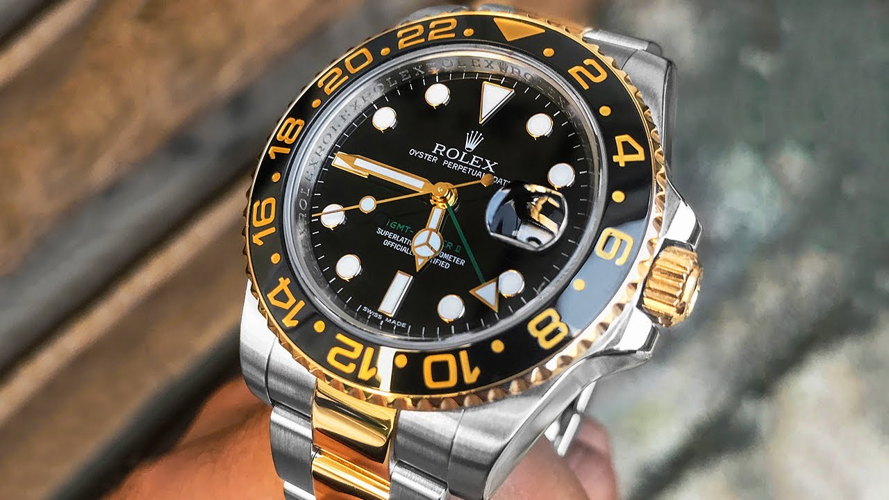 rolex gmt 2 half gold