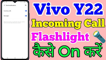 Vivo Y22 Incoming Call Flash Light Setting Kaise On Kare //Incoming Call Notification Flash Light