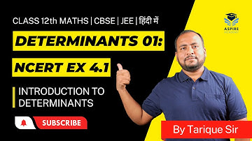 Introduction to Determinants Class 12 | NCERT Exercise 4.1 Solutions | JEE Maths | हिंदी