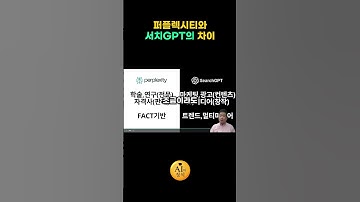 퍼플렉시티와 서치GPT의 차이 #퍼플렉시티 #서치GPT #챗gpt #AI