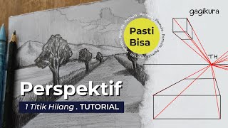 TUTORIAL PERSPEKTIF 1 TITIK HILANG   PENERAPANNYA PADA GAMBAR PEMANDANGAN | PEMULA PASTI BISA