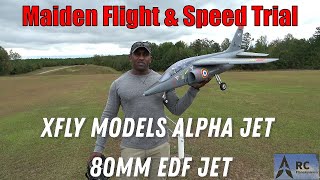 💥Maiden Flight & Speed Trial💥 Xfly-Model Alpha Jet 80mm  EDF Jet #shorts #rcplane #aeroplane